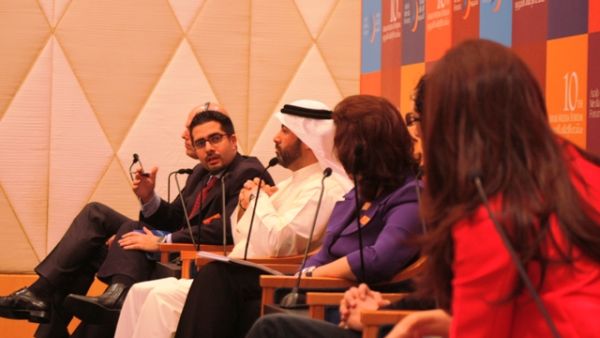 Faisal Abbas speaking at the 10th annual Arab Media Forum in Dubai