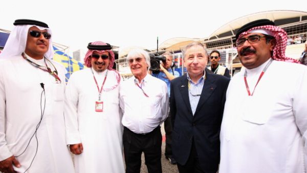 Formula 1, Bahrainis Crown Prince with Bernie Ecclestone, 2012