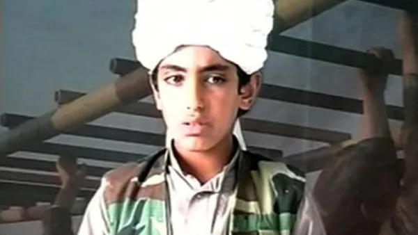 Screen shot of young Hamza Bin Laden thought to have escaped after the May 2 raid.