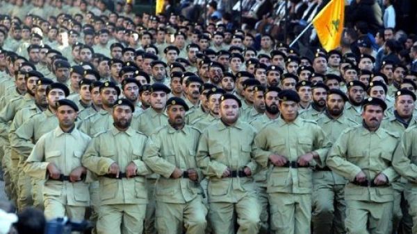 Hezbollah militants hold a rally in Baalbek, eastern Lebanon (AFP/File)