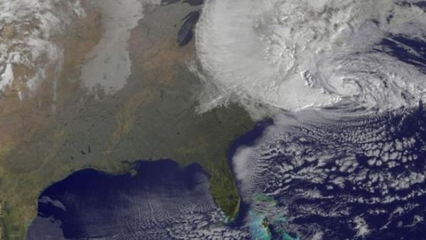 The view from above: Hurricane Sandy's path