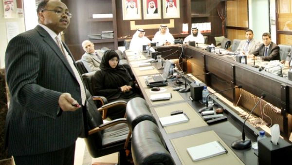 Professor Allam Ahmed presenting the new project