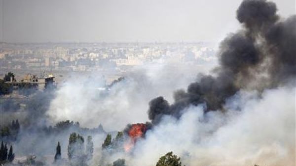 نيران تشتعل قرب معبر القنيطرة