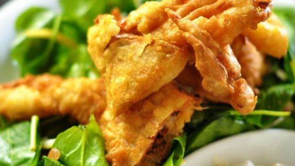 Nezesaussi, brew battered Campese crab Nezesaussi, brew battered Campese crab