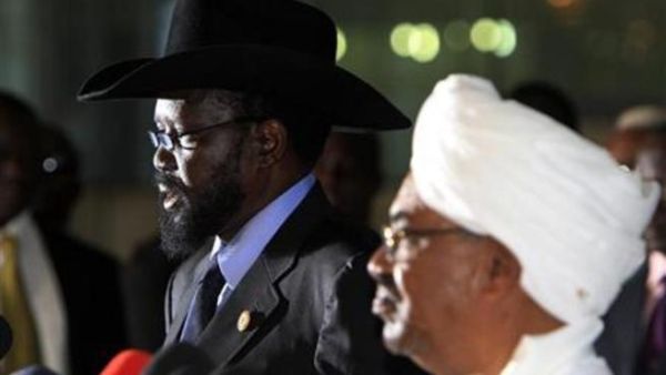 Omar al Bashir(R) and Salva Kiir 