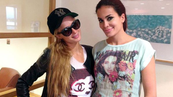 Paris Hilton poses with our diva Dominique Hourani (Image: Facebook)