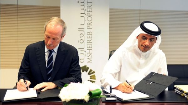 Abdul Aziz Al Emadi, CEO of Msheireb Hospitality and Peter Norman, Senior Vice President, Acquisitions and Development, Hyatt International Europe, Africa and Middle East