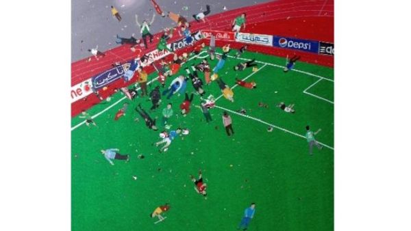 Hany Rashed’s painting about the Port Said massacre. Hany Rashed’s painting about the Port Said massacre.