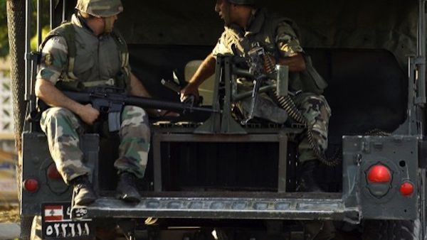 The Lebanese army deploy in the southern town of Sidon's eastern suburb of Abra. AFP photo