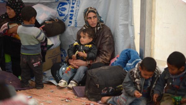 Syrian refugees at the Zaatari camp (AFP)