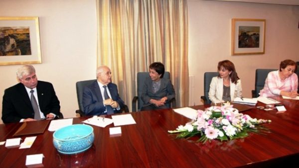 الأميرة بسمة وطلال ابو غزالة في حوار حول توثيق أواصر التعاون بين الصندوق والمجموعة