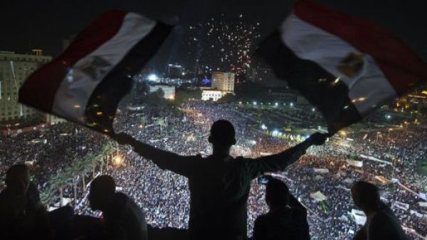Supporters of Egyptian Armed Forces General Ahmed Fattah al-Sissi rally at Tahrir Square in Cairo on July 26, 2013 (AFP)
