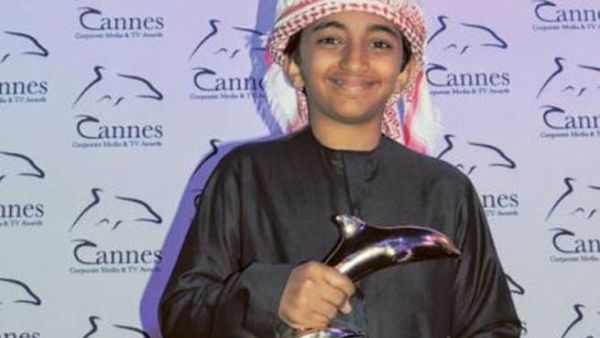 Ahmed al-Dahouri at the Cannes festival (photo courtesy of Gulf News)