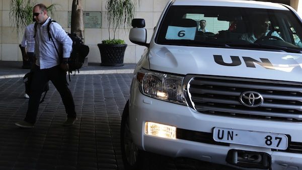 The UN-OPCW mission visited Syria's chemical weapon facilities in late 2013 (File Archive/AFP)