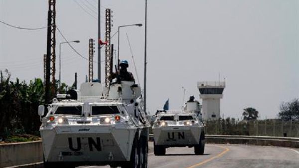 UNIFIL peacekeepers patrol the area in the southern border town of Naqoura, Thursday, May 2, 2013. (The Daily Star/Mohammed Zaatari)