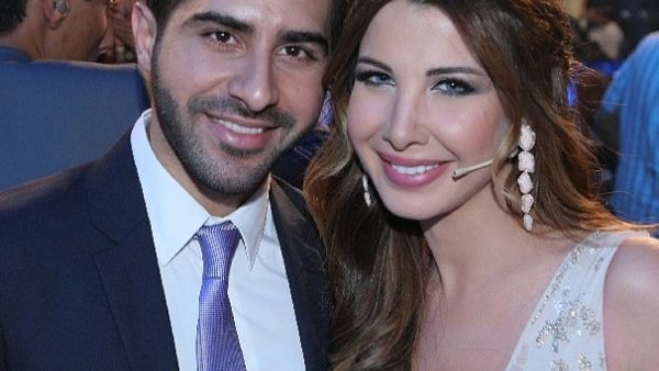 Celebrity judge Nancy Ajram hugs Ziad Khoury goodbye (Photo posted to Instagram and Ziad Khoury's Facebook page)