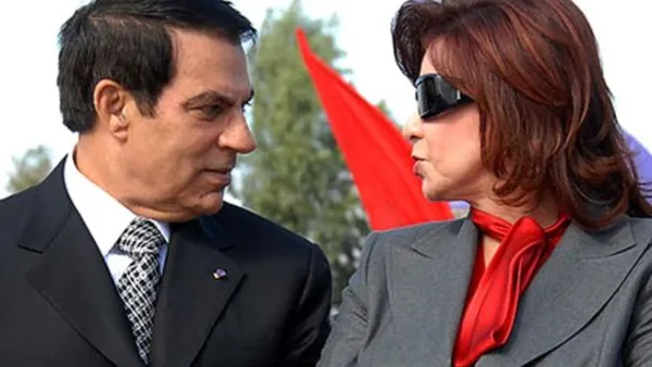 زين العابدين بن علي وزوجته ليلى الطرابلسي