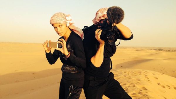 Adriana Lima on a visit to the desert in Dubai on Sunday. (Image: Facebook)