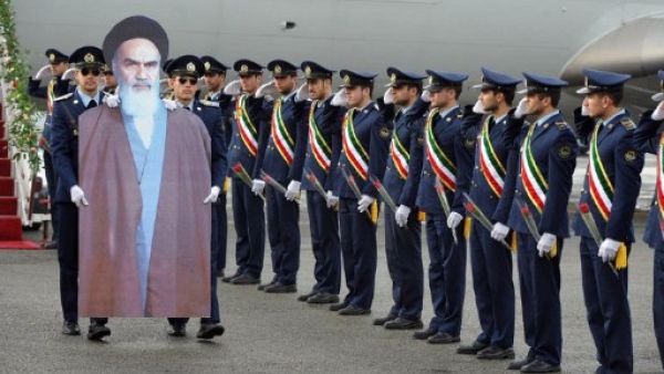 Ayotallah Khomeini's cardboard replica doing the rounds. Looks just like the real thing. 