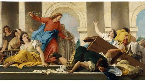 Jesus cleared the temple of vendors selling animals for sacrifice at insane prices.