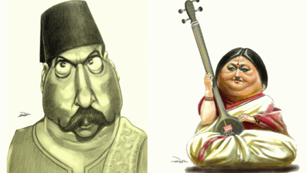 From "Faces and Features: Caricatures of Indian and Egyptian personalities" exhibition that will open on Wednesday 30 October at Maulana Azad Centre for Indian Culture. (Image: Courtesy of the MACIC)