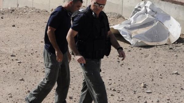 احد الصواريخ التي سقطت على مدينة ايلات