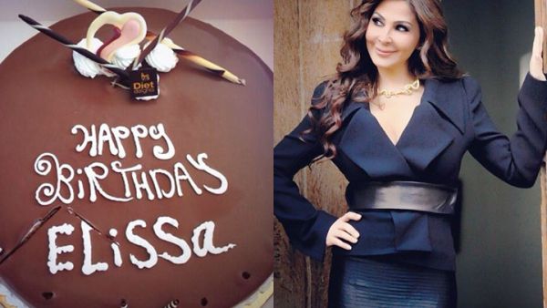 The chocolate cake Elissa received for her birthday. (Image: Twitter)