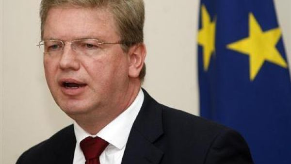 مفوض الاتحاد الاوروبي المكلف بشؤون التوسع ستيفان فيول
