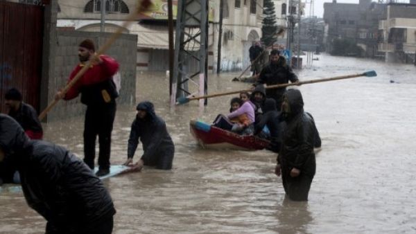 Many of the Gazan residents have been rescued via boats (Mahmud Hams/AFP)