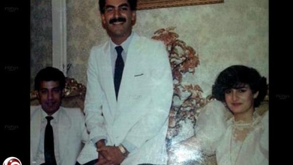 Ghada Abdel Razek with her first husband as a young 16-year-old girl. (Image: Twitter)