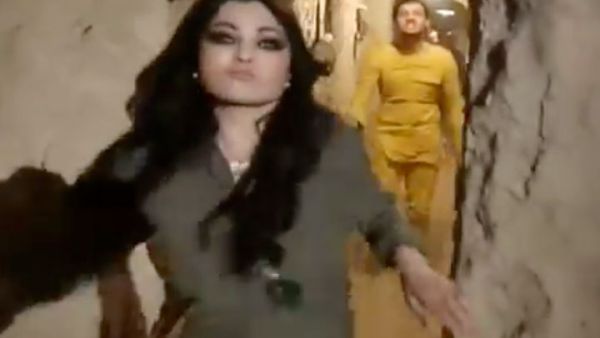 The hilarious moment Haifa escaped her prank. (Image: Facebook)