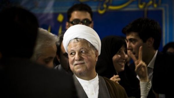 Akbar Hashemi Rafsanjani registering as a candidate for the 2013 Iranian presidential elections(AFP)