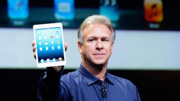 Phil Schiller, Apple Senior Vice President of Worldwide product marketing, with the new  iPad Mini