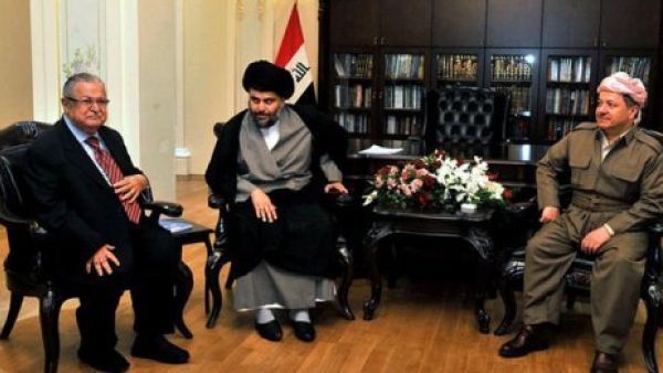 بارزاني والصدر وطالباني