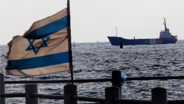 The Israeli navy intercepts Freedom Flotilla II more politely than on the occasion of last year's unwelcome visit by sea.
Looking out at sea:  one questions,  is it a bird, is it a plane... 'No it's a flotilla' comes the rejoinder-- the entire fleet in one
stray hanger on.