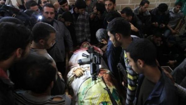 تشييع احمد الجعبري قائد كتائب القسام في غزة
