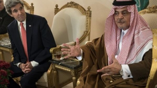 Kerry met with Saudi Arabia's King Abdullah following his 4-day visit to Israel and the Palestinian territories last week (Brendan Smialowski/AFP)