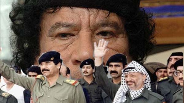 القذافي وعرفات وصدام