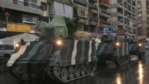 عربات مدرعة تابعة للجيش الليبي في طرابلس
