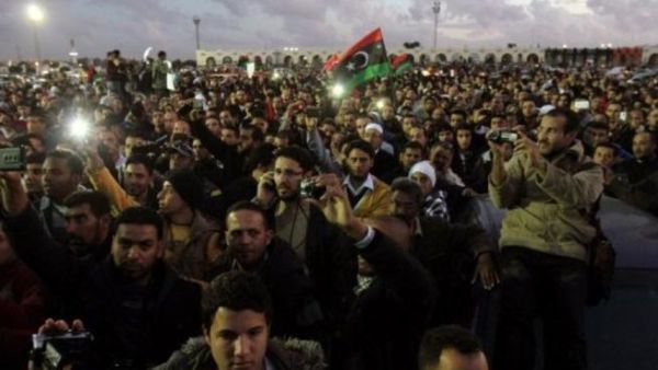 تظاهرة في بنغازي ضد الميليشيات المسلحة
