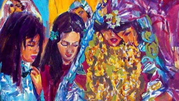 Najla Shawket Fitouri is a Libyan artist displaying some of her works in "The Libyan" exhibition  
