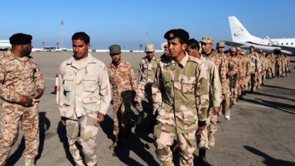 Libyan soldiers were deployed to Libya's south to control renewed clashes (Mahmud Turkia/AFP)