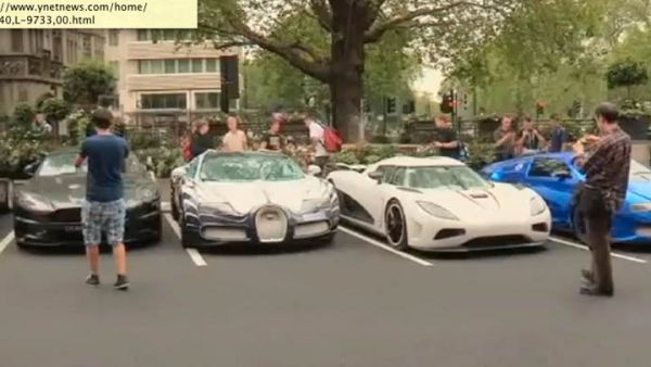 Screenshot from the video showing some of the cars mentioned.