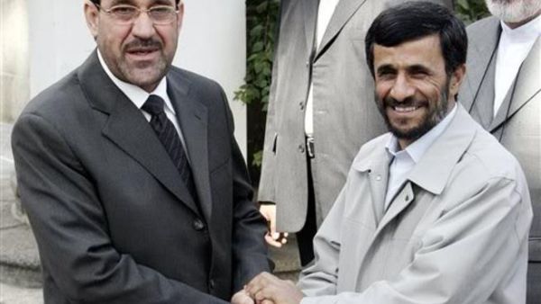 Iraqi PM Nouri Al Maliki and Iranian president Ahmadinejad