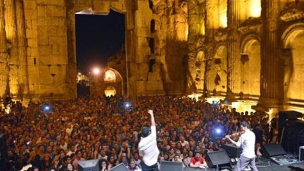 Mashrou' Leila band perform at the Baalbek festival, Monday, July 16, 2012. (Photo Press Agency/Wael Hamza)
