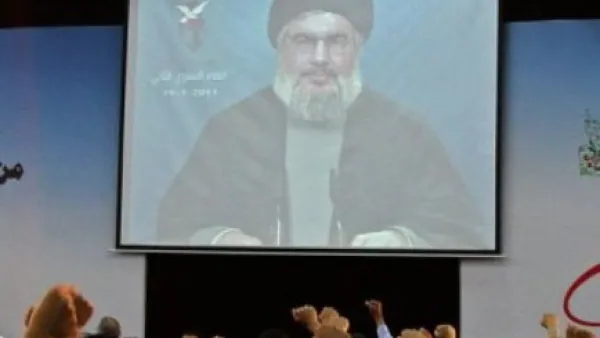 نصر الله في اثناء كلمته الثلاثاء
