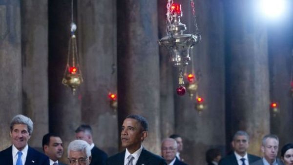 اوباما يزور كنيسة المهد في بيت لحم