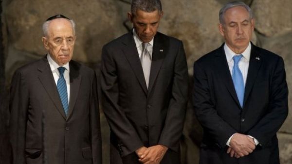اوبامايتوسط بيريز ونتانياهو 