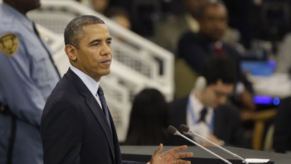 الرئيس الاميركي باراك اوباما متحدثا امام الجمعية العامة للامم المتحدة