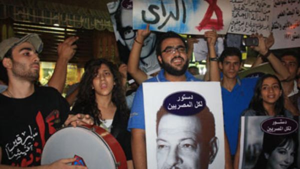 The art of protest: creative types out in force to protest their rights.